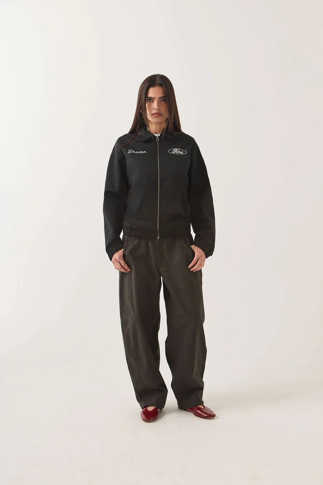 Brixton Men's Ford Built Tough Harrington Jacket - Burnt Rubber - Sun Diego Boardshop
