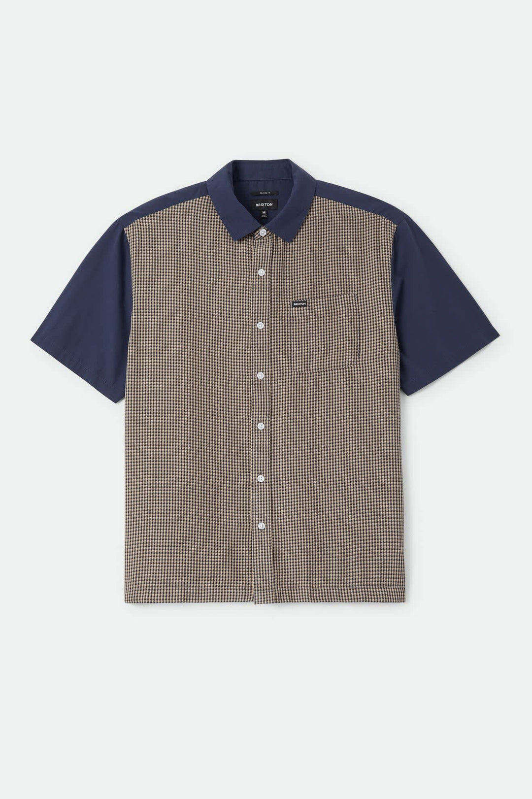 Brixton Men's Cru Shirt - Classic Navy Color Blocked - Sun Diego Boardshop