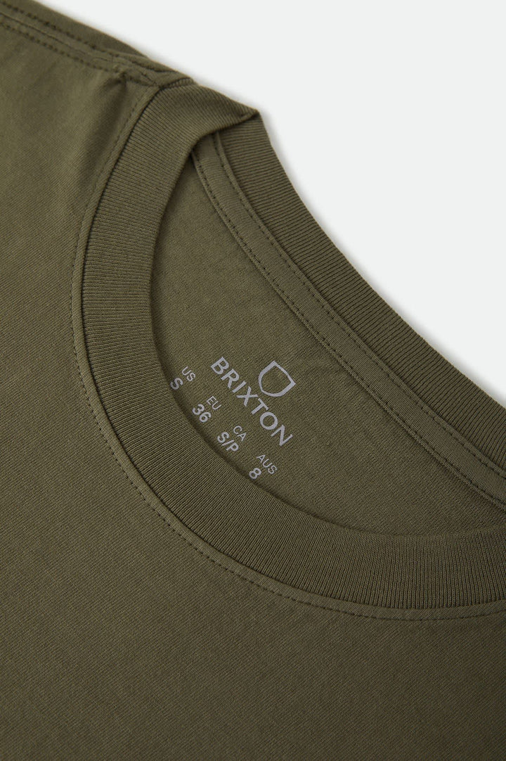 Brixton Women's Your Destination Awaits Boxy Crop Top - Dark Olive - Sun Diego Boardshop