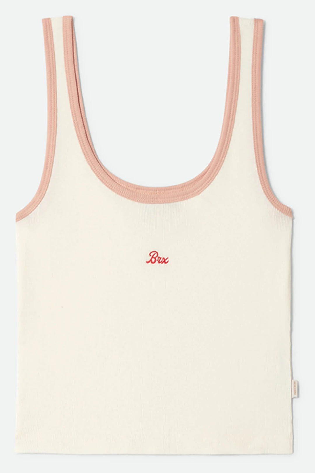 Brixton Women's Ringer Organic A-Tank - Off White/Silver Pink - Sun Diego Boardshop