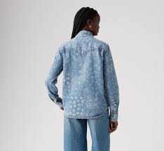 Levi Ultimate Western Denim Shirt - EMME PATCHWORK BANDANA INDIGO - Sun Diego Boardshop