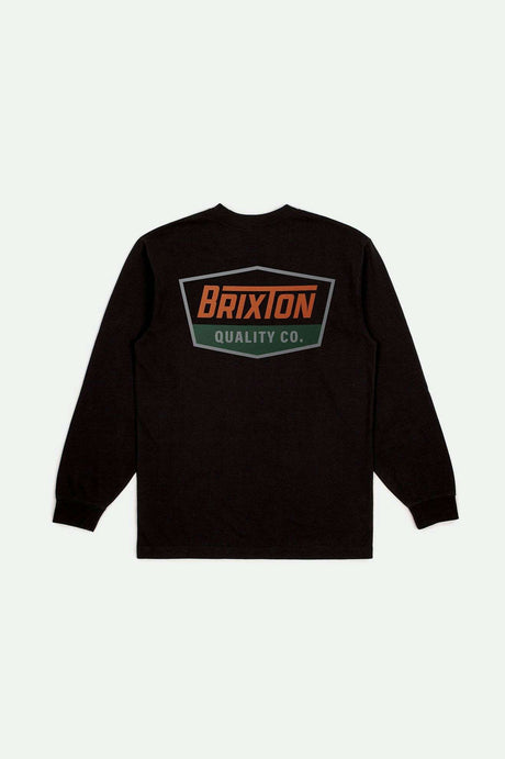 Brixton Regal L/S Standard T-Shirt - BLACK/RUST - Sun Diego Boardshop