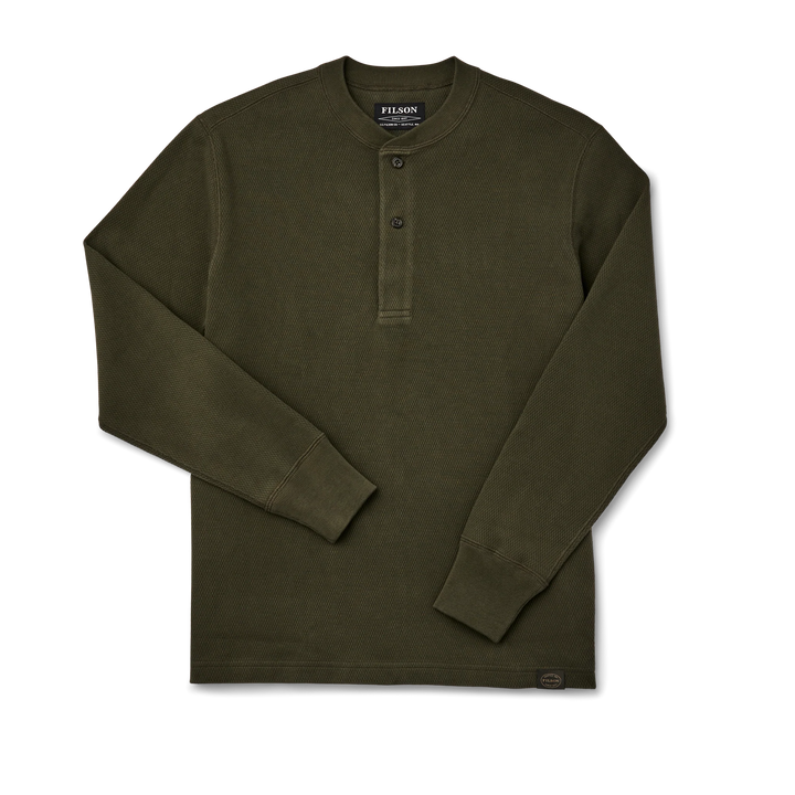 Filson Men's Waffle Knit Henley - Mossy Rock - Sun Diego Boardshop