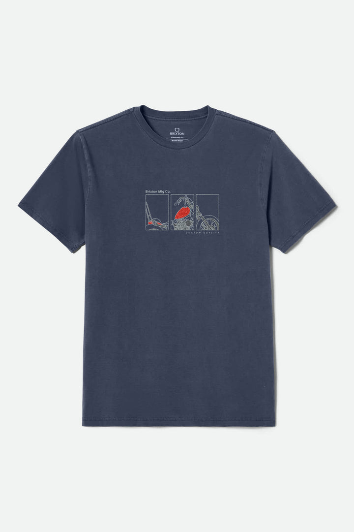 Brixton Briscoe Standard T-Shirt - Mood Indigo Worn Wash