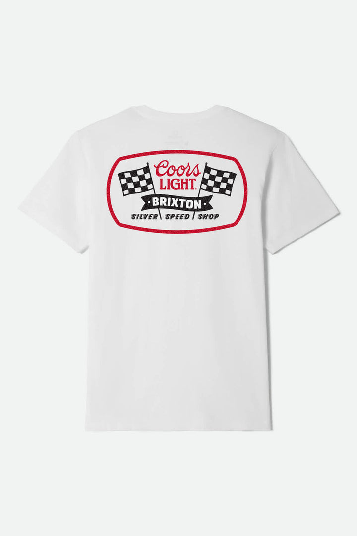 Brixton Coors Light Pit Stop Standard T-Shirt - White - Sun Diego Boardshop