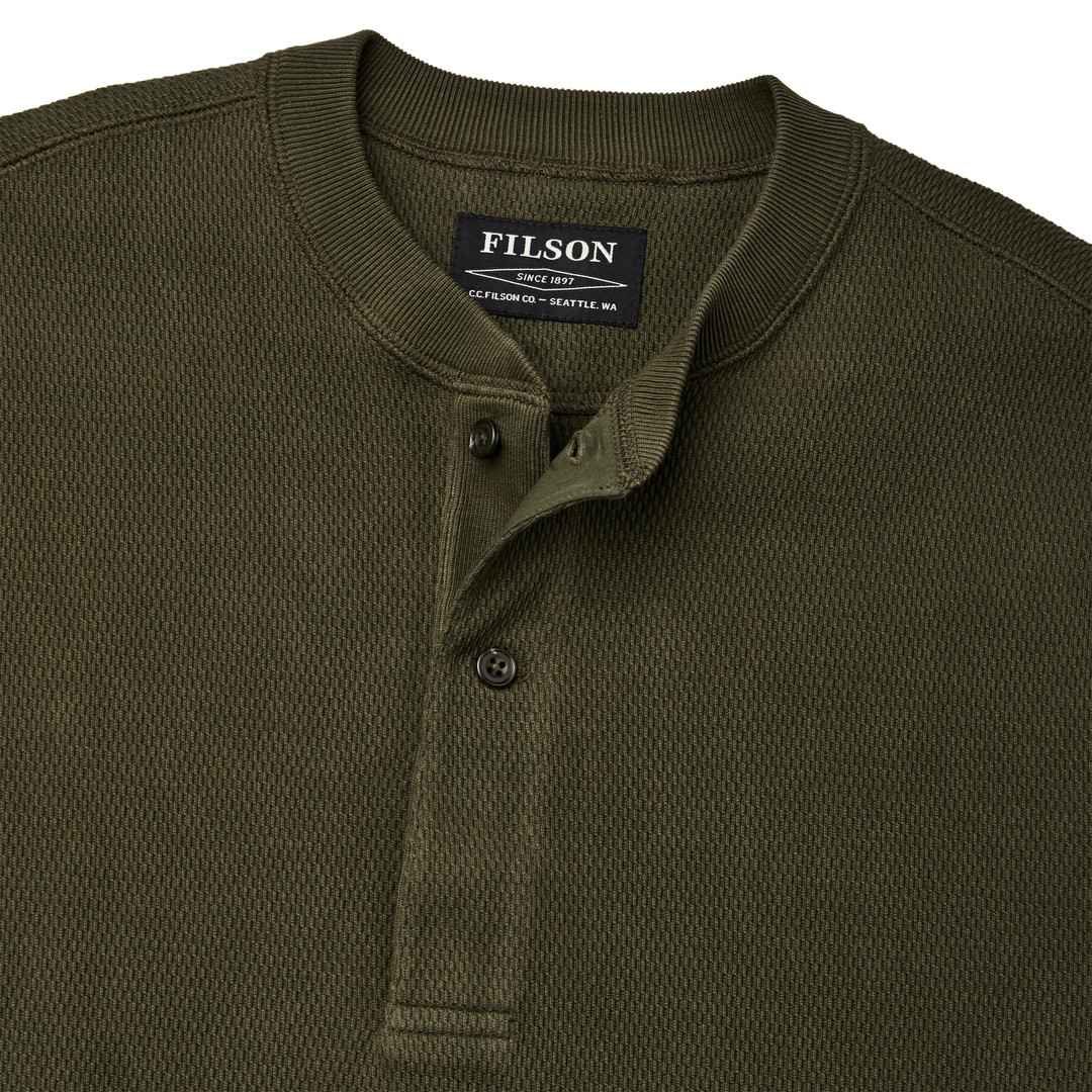 Filson Men's Waffle Knit Henley - Mossy Rock - Sun Diego Boardshop