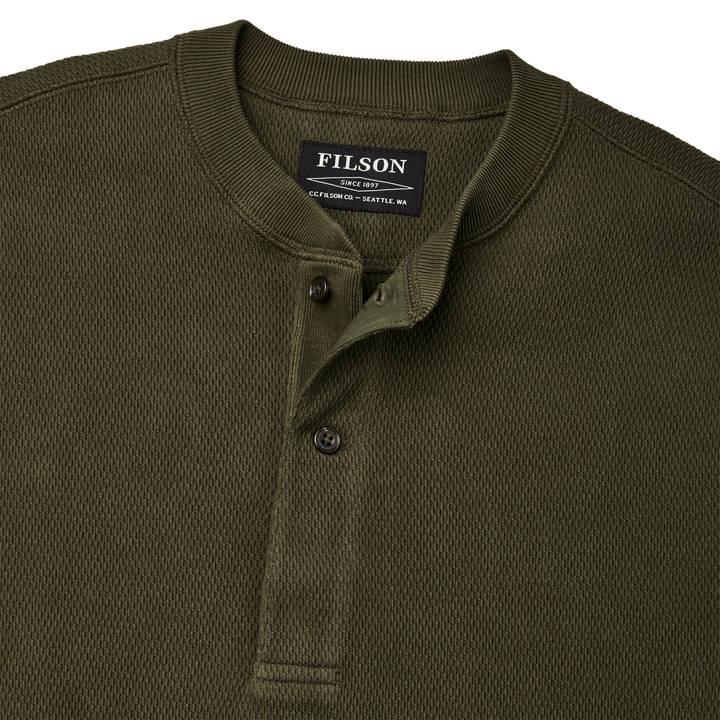 Filson Men's Waffle Knit Henley - Mossy Rock - Sun Diego Boardshop