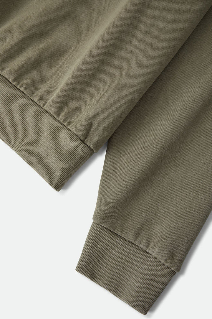 Brixton Men's Brixton Baseline Crew Fleece - Olive Surplus Vintage Wash - Sun Diego Boardshop