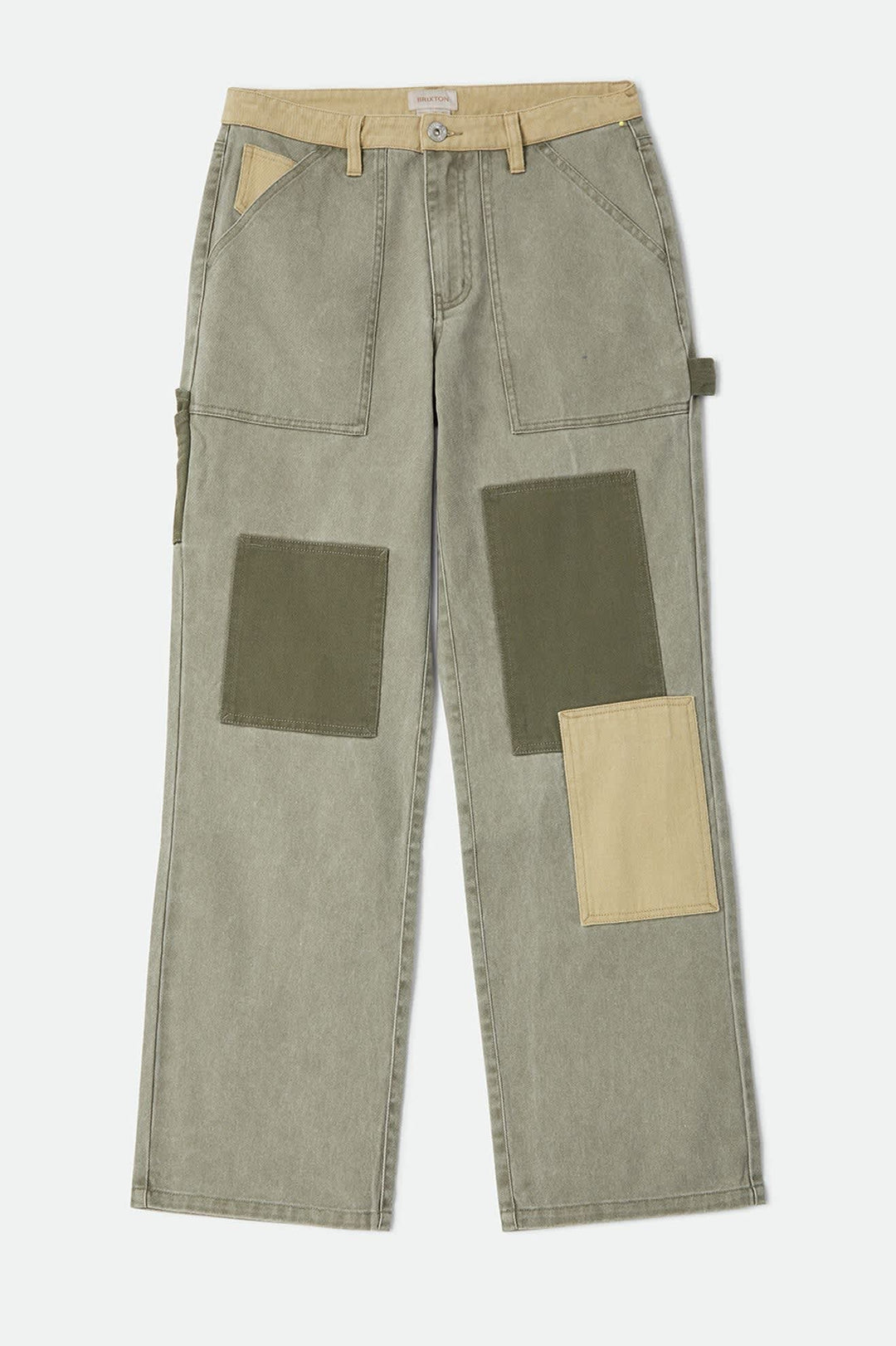 Brixton Women's Essex Patchwork Painter Pant - Vintage Olive Patchwork - Sun Diego Boardshop