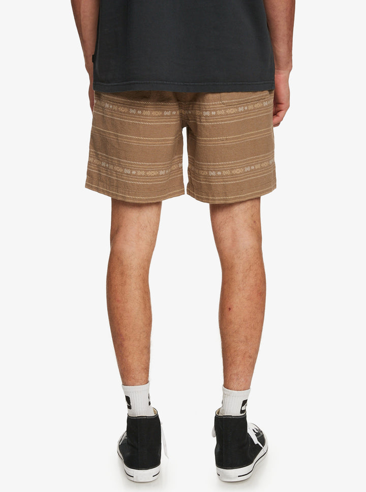 Quiksilver Taxer Jacquard Shorts - Olive Gray Mini Jacquard - Sun Diego Boardshop