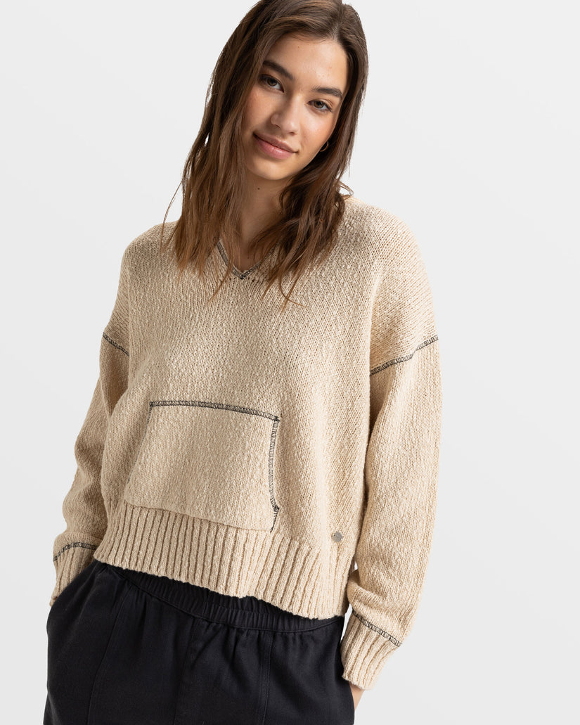 Roxy Oasis Discovery Sweater - PARCHMENT - Sun Diego Boardshop