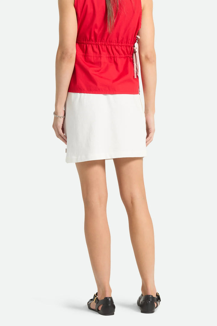 Brixton Women's Carefree Organic Garment Dye Lounge Skirt - Off White - Sun Diego Boardshop