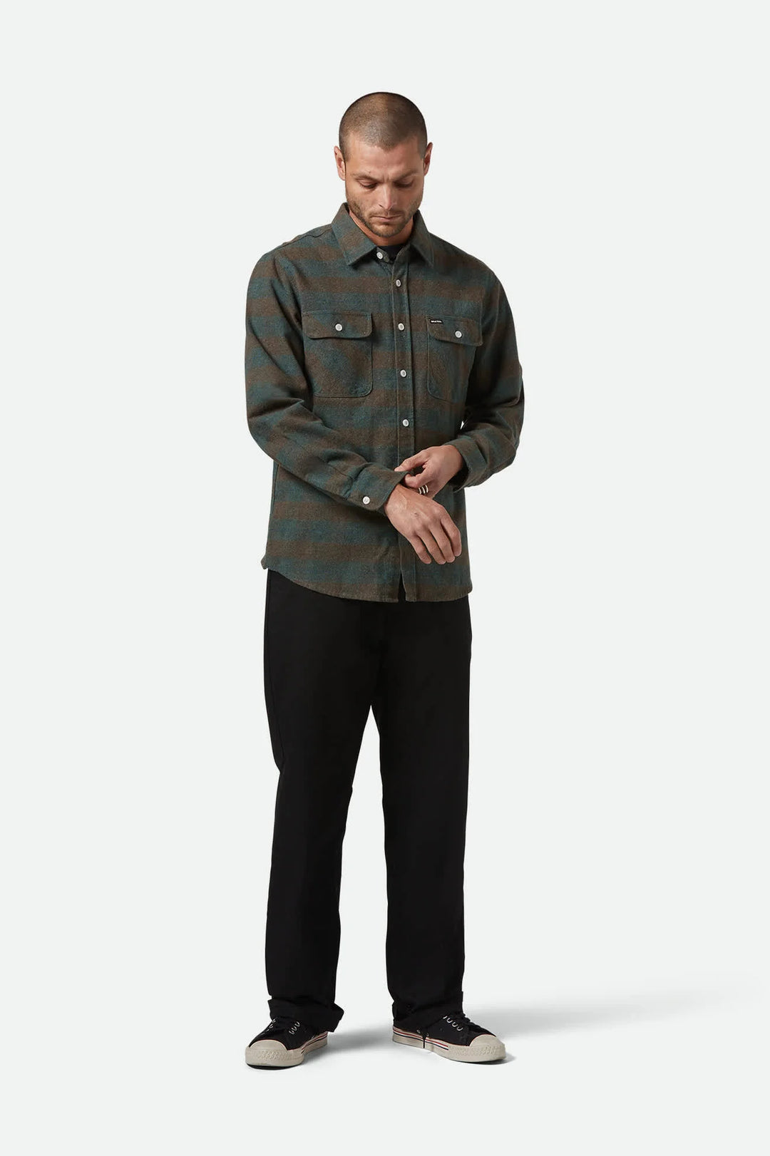 Brixton Men's Bowery Flannel - Ocean - Sun Diego Boardshop