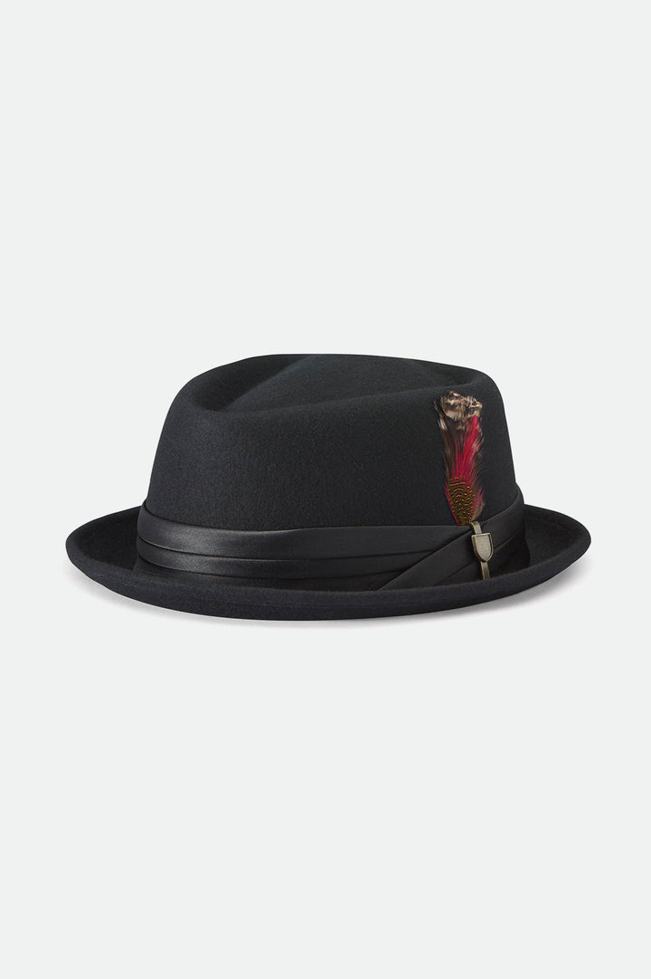 Brixton Stout Pork Pie Hat - BLACK - Sun Diego Boardshop