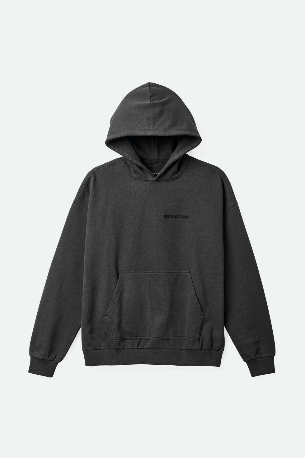 Brixton Embroidered Heavyweight Oversized Hoodie - Black - Sun Diego Boardshop