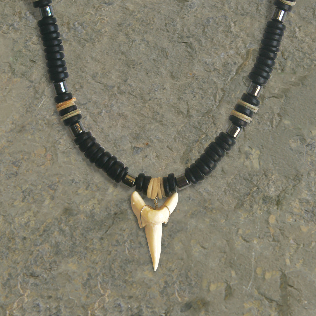 MAUNA KAI Replica Shortfin Mako Shark Tooth Black Necklace - ASSORTED - Sun Diego Boardshop