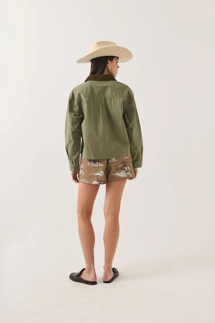 Brixton Women's Utopia Overshirt - Washed Olive Surplus - Sun Diego Boardshop