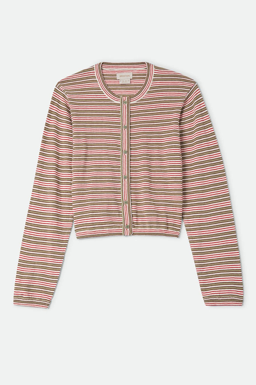 Brixton Women's Bixby Lightweight Cardigan - Green Multi Stripe - Sun Diego Boardshop