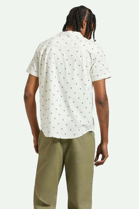 Brixton Charter Print S/S Woven Shirt - OFF WHITE/TIPPING SQUARE - Sun Diego Boardshop