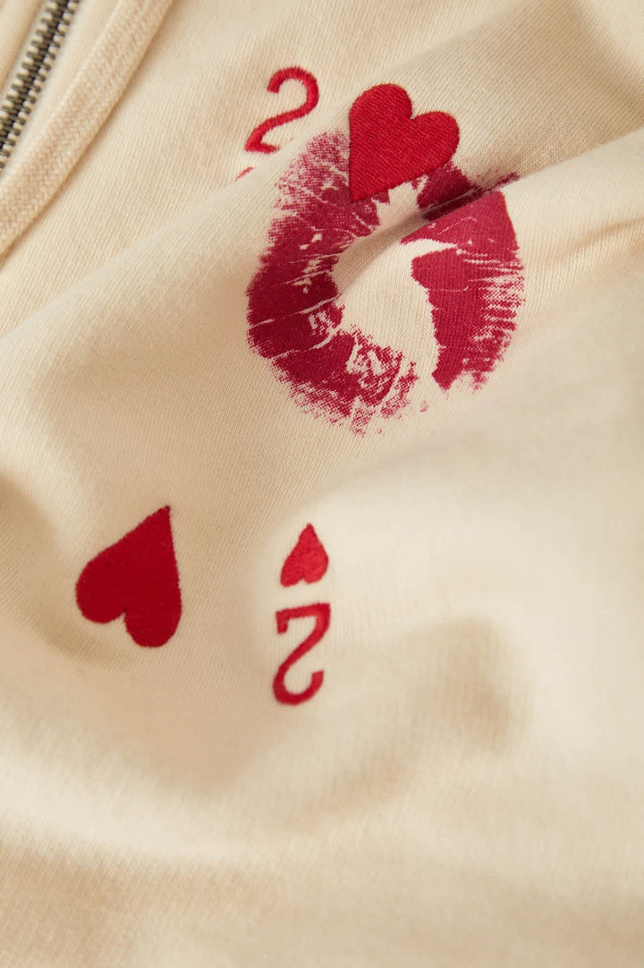 Brixton Women's Kissing Hearts Zip Hood - Whitecap - Sun Diego Boardshop