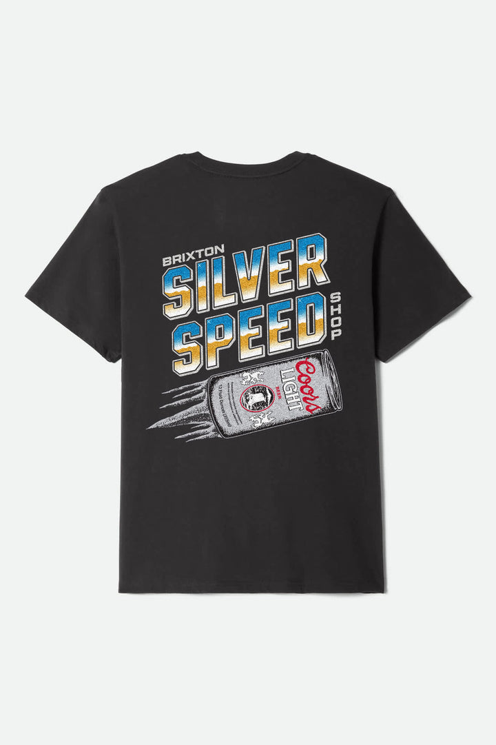 Brixton Coors Light Silver Speed Standard T-Shirt - Black - Sun Diego Boardshop