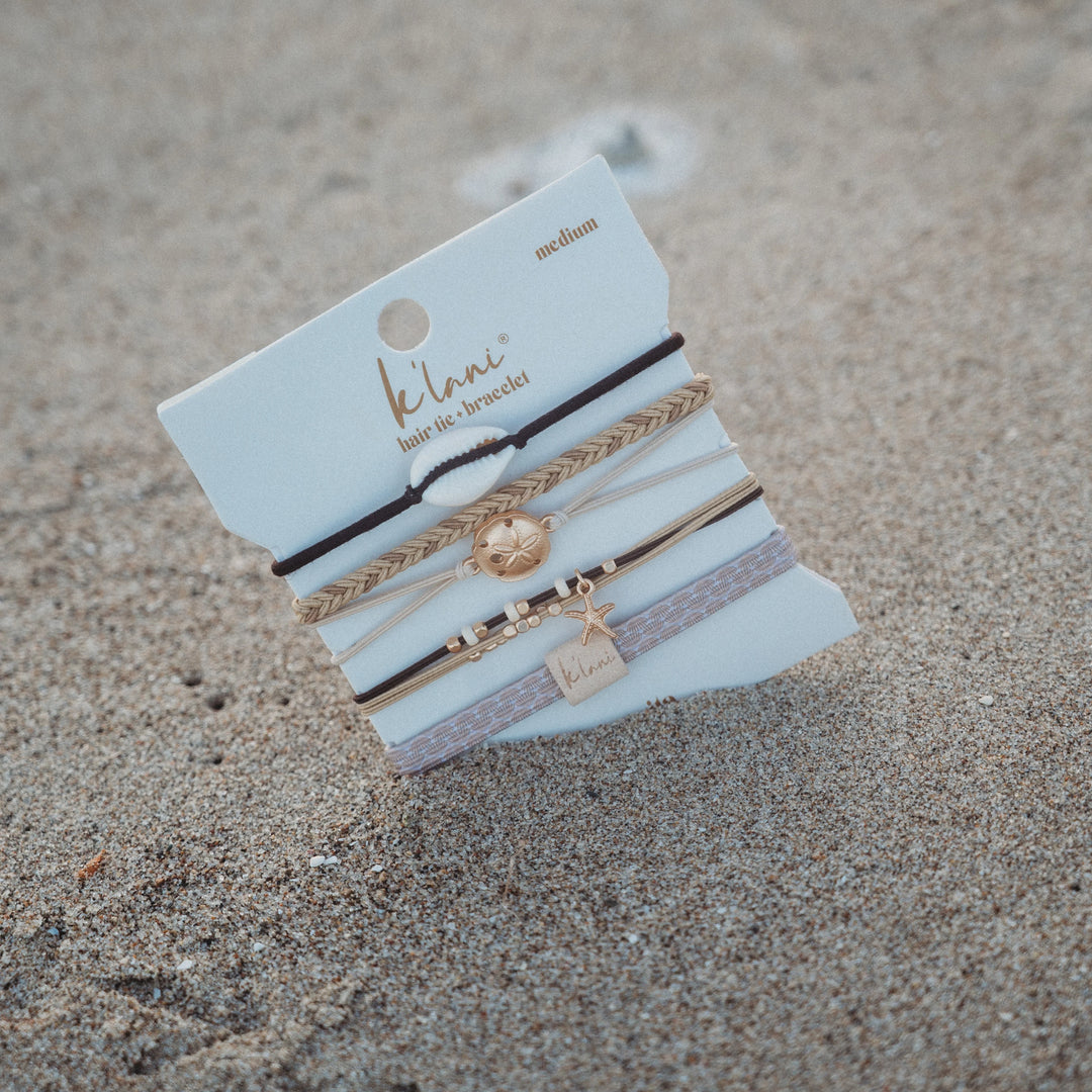 K-Lani Radiant Seashell Hair Tie Bracelets - Asst - Sun Diego Boardshop