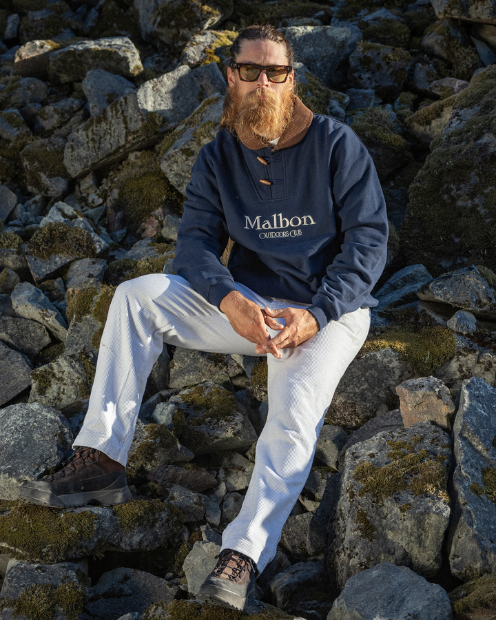 Malbon Golf Flint Shawl Crewneck - NAVY - Sun Diego Boardshop