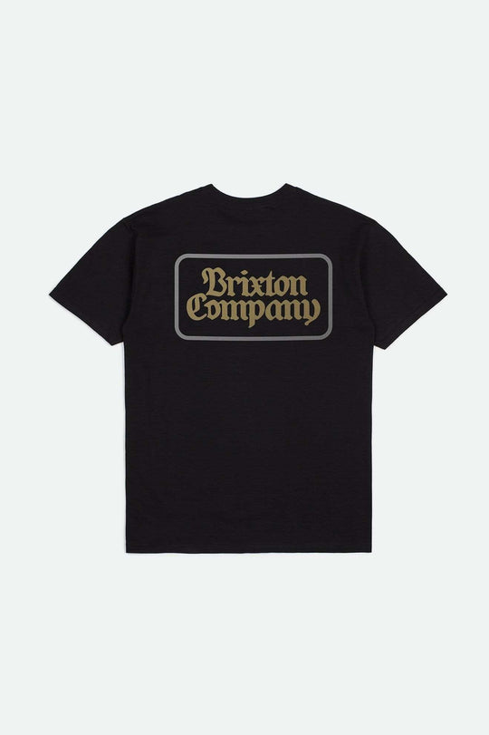 Brixton Norvell S/S Standard T-Shirt - BLACK WORN WASH - Sun Diego Boardshop