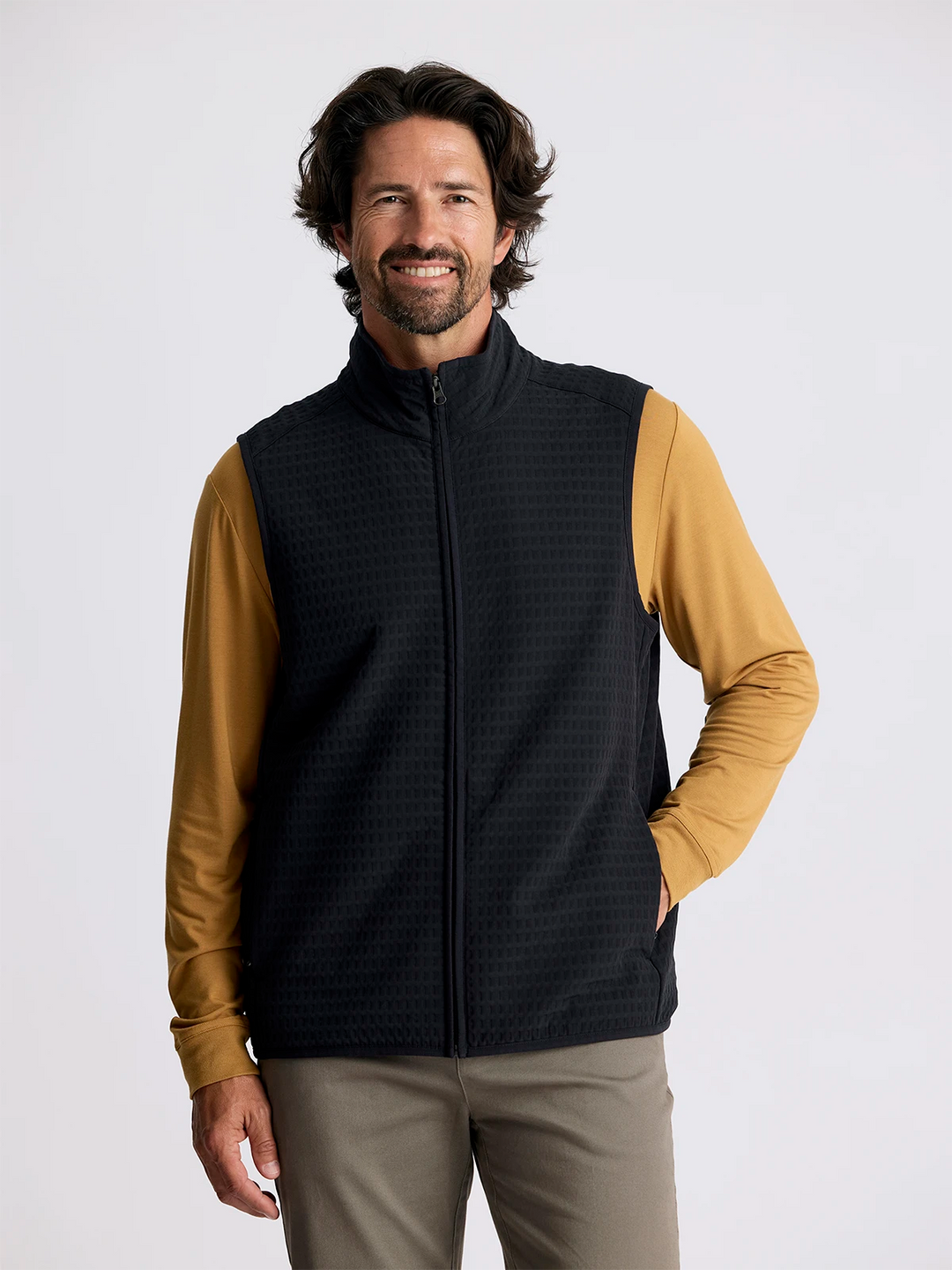 Free Fly Men's Gridback Fleece Vest - BLACK - Sun Diego Boardshop