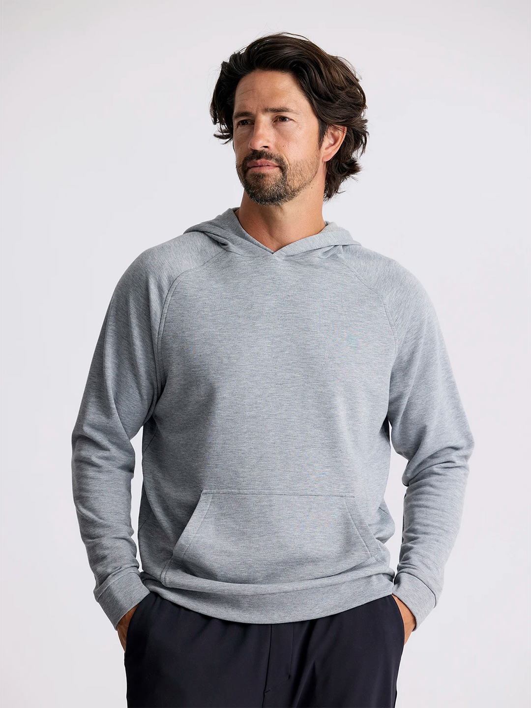 Free Fly Men's Bamboo Lightweight Fleece Hoodie - HEATHER GREY - Sun Diego Boardshop