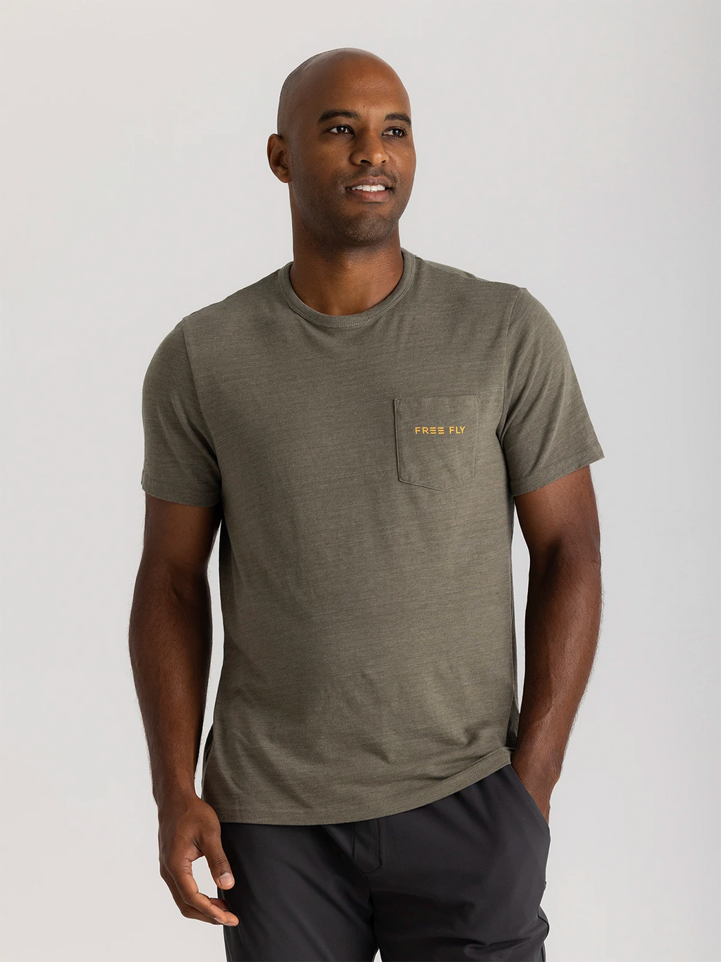 Free Fly Downstream Pocket Tee - HEATHER FATIGUE - Sun Diego Boardshop