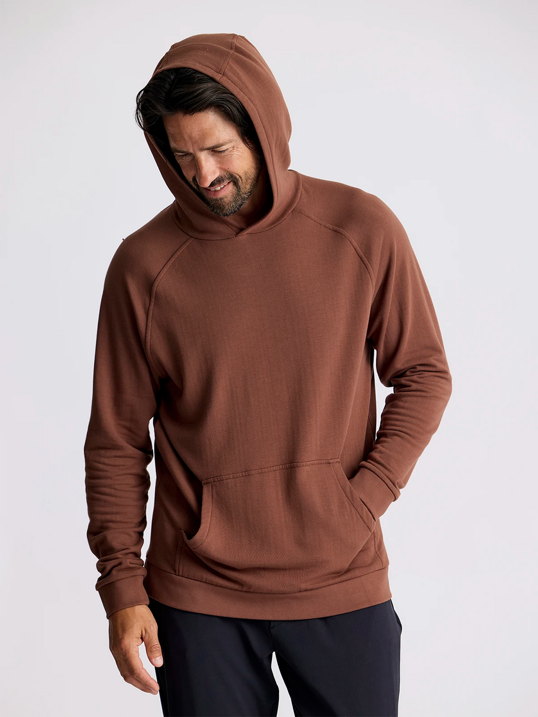 Free Fly Men'S Bamboo Lightweight Fleece Hoodie - Chestnut - Sun Diego Boardshop