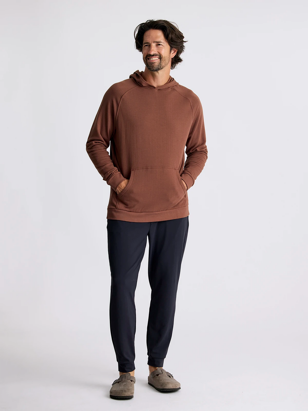 Free Fly Men'S Bamboo Lightweight Fleece Hoodie - Chestnut - Sun Diego Boardshop