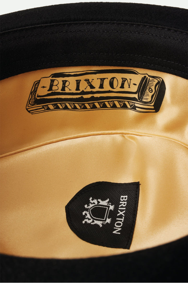 Brixton Stout Pork Pie Hat - BLACK - Sun Diego Boardshop