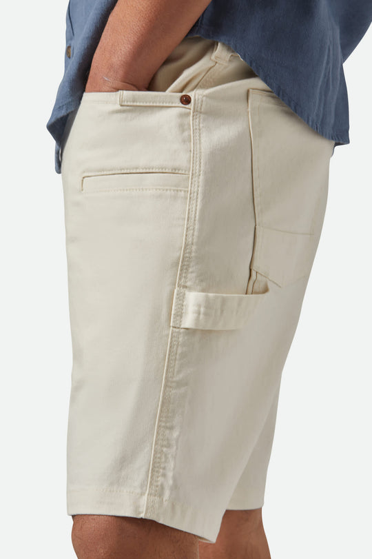Brixton Builders Carpenter Baggy Short - Egret White - Sun Diego Boardshop