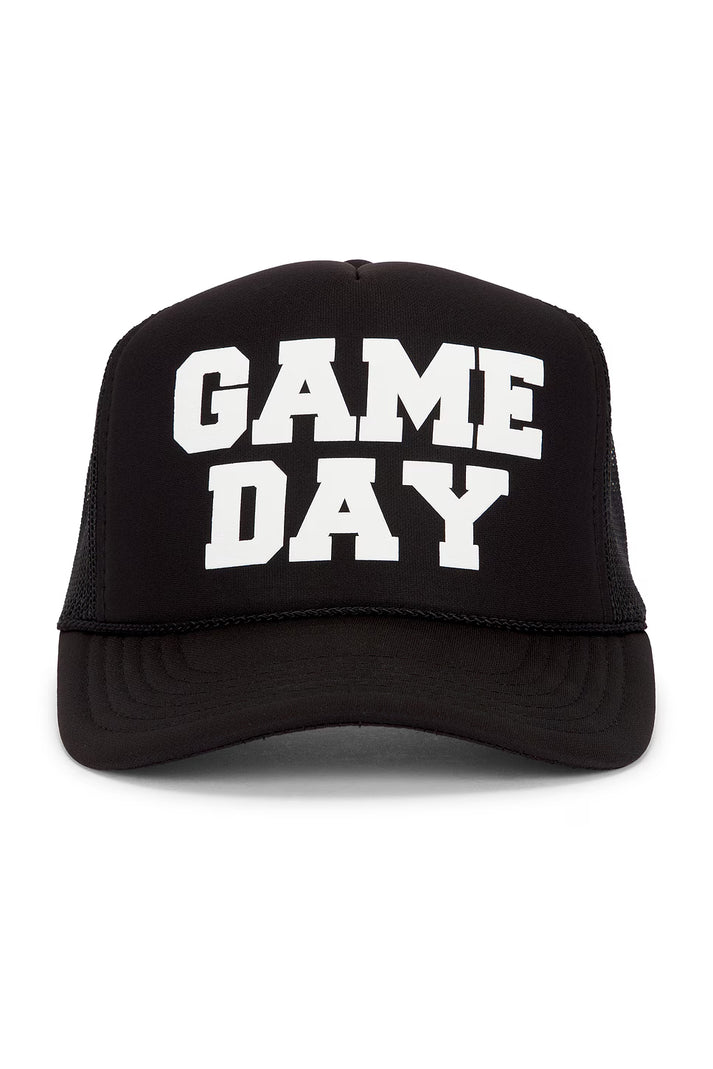 Friday Feeling Game Day Trucker Hat - Black