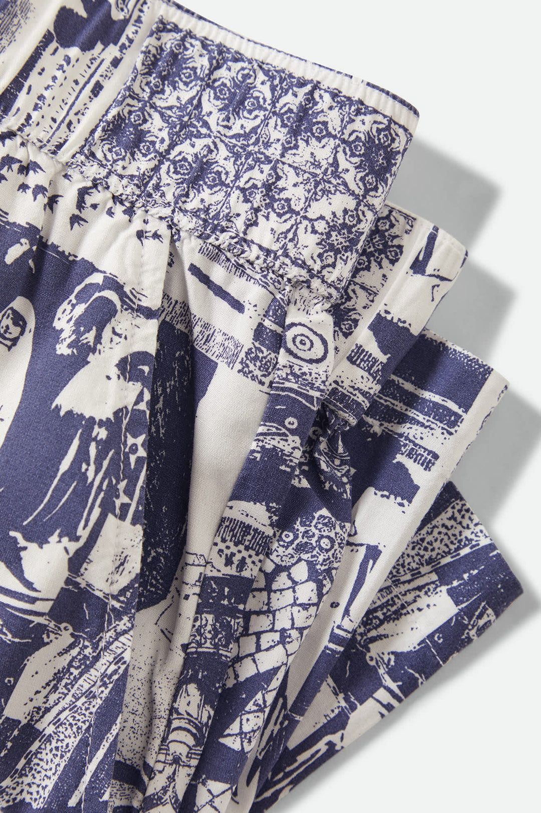 Brixton Women's Post Playa E-Waist Short - Navy/White Collage - Sun Diego Boardshop