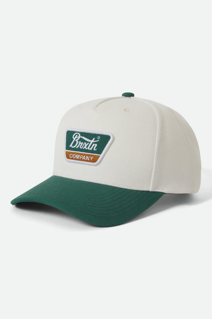 Brixton Men's Linwood NetPlus Snapback - Off White/Primal Green - Sun Diego Boardshop