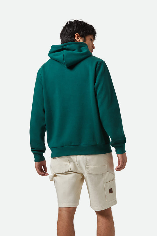 Brixton Largo Hoodie - Deep Emerald - Sun Diego Boardshop