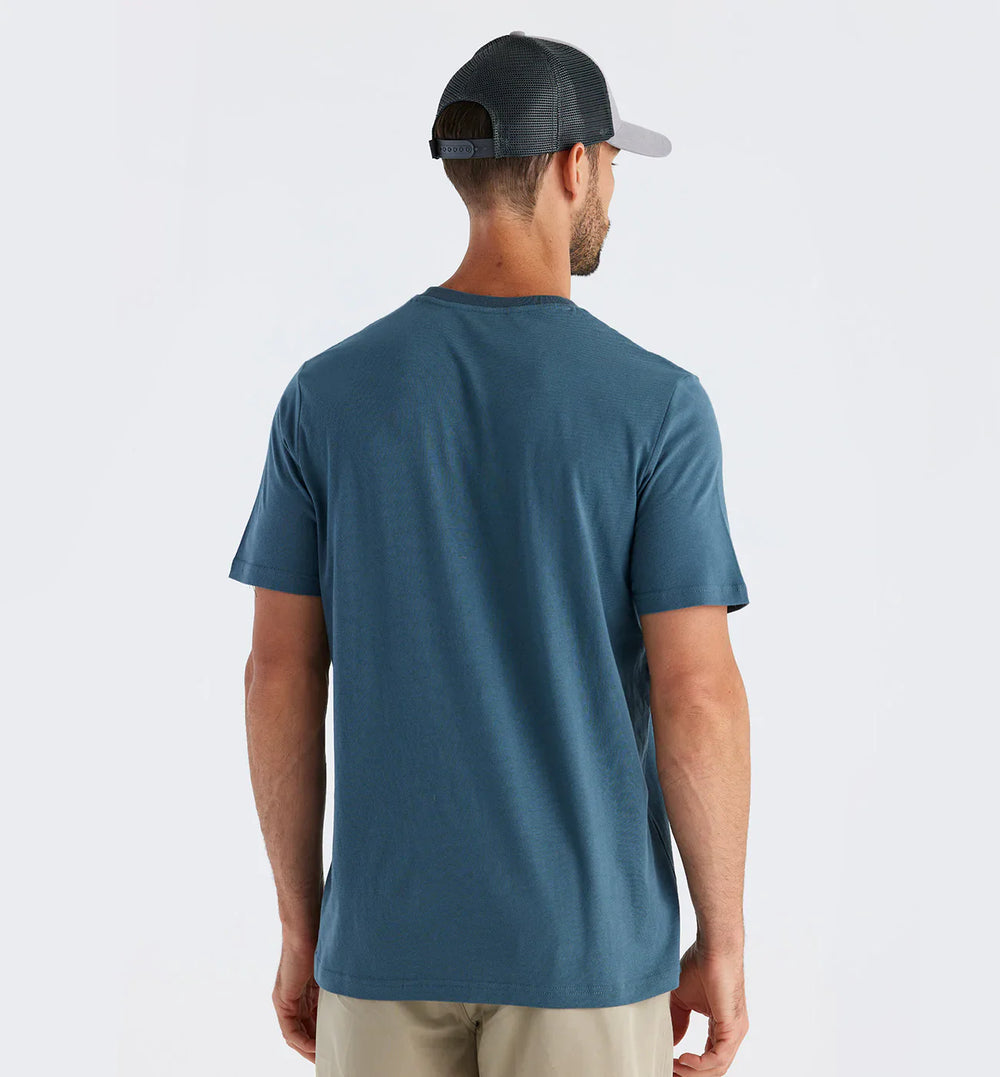 Free Fly Men's Bamboo Heritage Pocket Tee - SLATE BLUE - Sun Diego Boardshop