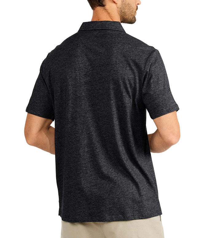 Free Fly Men's Bamboo Heritage Polo - HEATHER BLACK - Sun Diego Boardshop