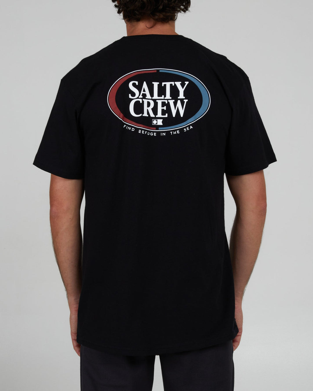 Salty Crew Half N Half Black S/S Standard Tee - BLACK - Sun Diego Boardshop