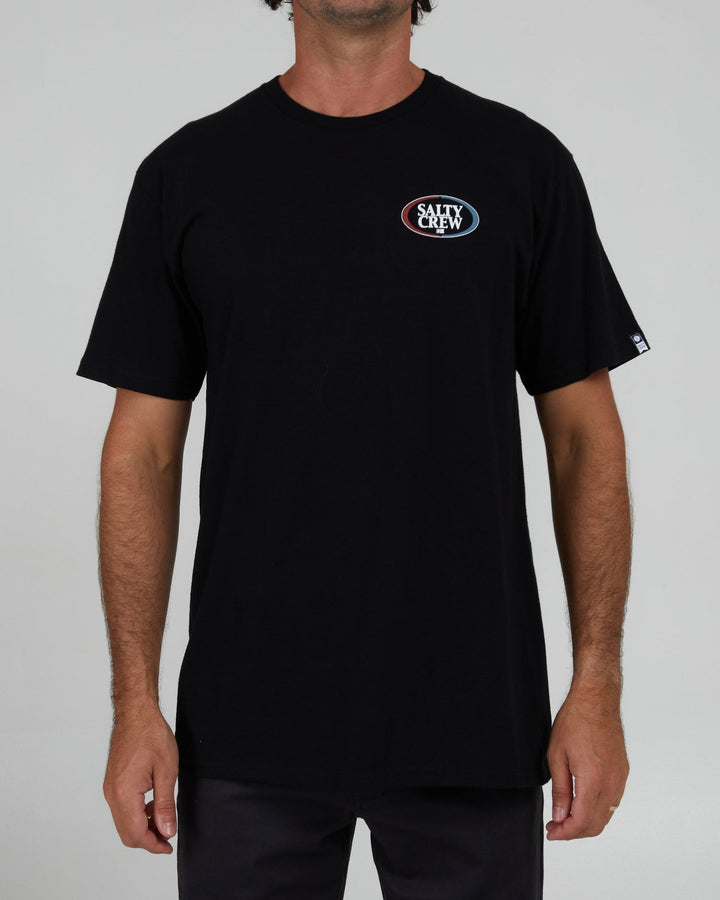 Salty Crew Half N Half Black S/S Standard Tee - BLACK - Sun Diego Boardshop