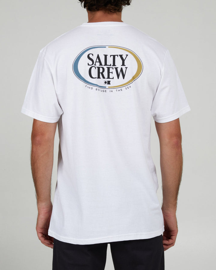 Salty Crew Half N Half White S/S Standard Tee - WHITE - Sun Diego Boardshop