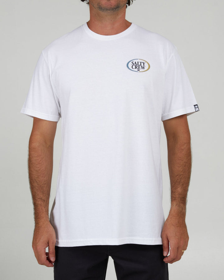 Salty Crew Half N Half White S/S Standard Tee - WHITE - Sun Diego Boardshop