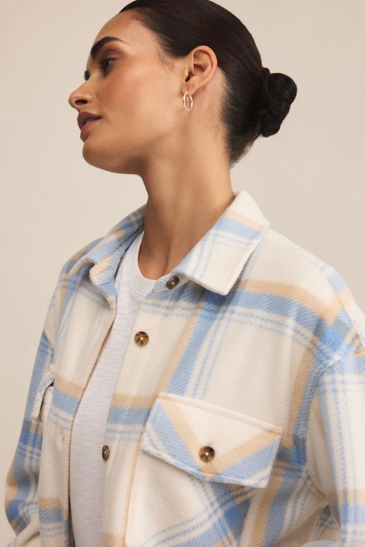 Z-Supply Hiker Two Tone Fleece Jacket - Crystal