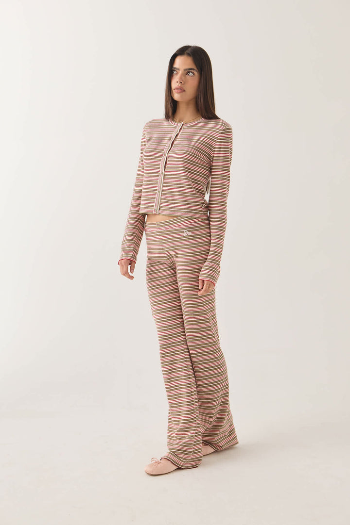 Brixton Women's Bixby Lightweight Cardigan - Green Multi Stripe - Sun Diego Boardshop