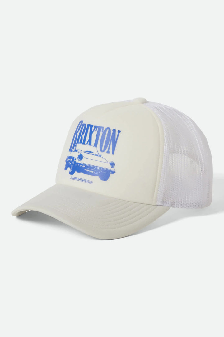 Brixton Sunday Cruising Club Netplus Trucker Hat - Off White/Off White - Sun Diego Boardshop