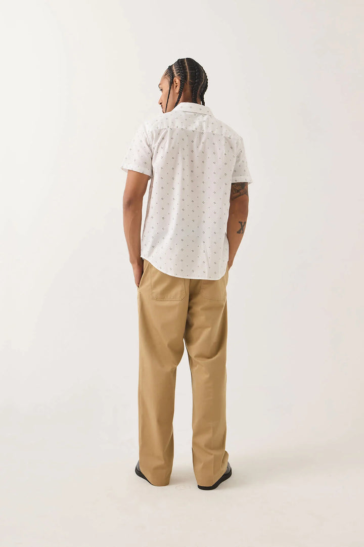 Brixton Men's Charter Print Shirt - White/Geo - Sun Diego Boardshop