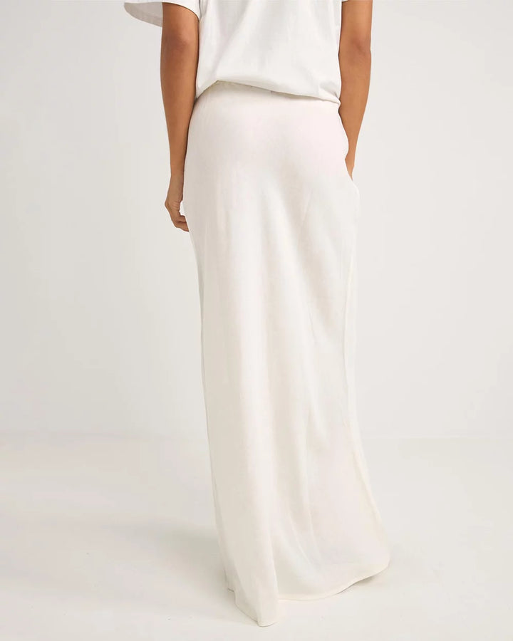 Rhythm Bias Cut Maxi Skirt - WHITE - Sun Diego Boardshop